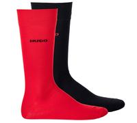 HUGO Herren Socken, 2er Pack - RS Uni CC, Kurzsocken, mittelhoch, Logo, uni Rot 39-42