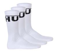 HUGO Socken mit Statement-Print im 3er-Pack in Weiss, Größe 39-42