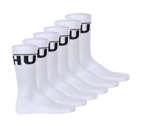 HUGO Herren Socken, 6er Pack - QS Iconic CC, gerippt, Logo, Baumwollmischung 43-46 Weiß