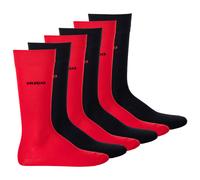 HUGO Herren Socken, 6er Pack - RS Uni CC, Kurzsocken, mittelhoch, Logo, uni Rot / 39-42 39-42 Rot