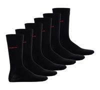 HUGO Herren Socken, 6er Pack - RS Uni CC, Kurzsocken, mittelhoch, Logo, uni Schwarz 39-42