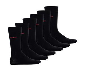 HUGO Herren Socken, 6er Pack - RS Uni CC, Kurzsocken, mittelhoch, Logo, uni Schwarz 39-42