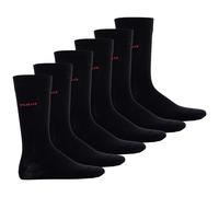 HUGO Herren Socken, 6er Pack - RS Uni CC, Kurzsocken, mittelhoch, Logo, uni Schwarz / 43-46 43-46 Schwarz
