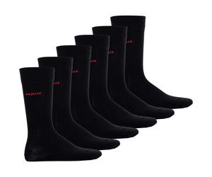 HUGO Herren Socken, 6er Pack - RS Uni CC, Kurzsocken, mittelhoch, Logo, uni Schwarz / 43-46 43-46 Schwarz