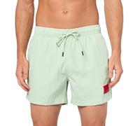HUGO Herren Square Logo Swim Trunk Badehose, Gurkengrün, XL