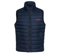 HUGO Herren Steppweste - Bentino2221, ärmellose Jacke, Zipper, Stehkragen, uni Blau M
