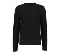 HUGO Herren Strickpullover aus Baumwolle SYER, schwarz, Gr. M