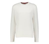 HUGO Herren Strickpullover aus Baumwolle SYER, weiss, Gr. XXL