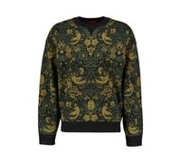 HUGO Herren Strickpullover aus Jacquard SORRIS, schwarz, Gr. M