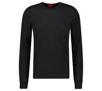 HUGO Herren San Cedric-M1 Pullover aus Schurwolle mit Logo-Stickerei Schwarz001 S
