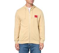 HUGO Herren-Sweatshirt, Normale Passform, quadratisches Logo, Jersey, mit Reißverschluss, Mojave Dessert, Large