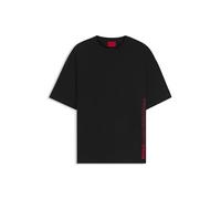 HUGO Oversized-Fit T-Shirt aus Baumwolle mit fortlaufendem Logo-Print - Style TIKI T-SHIRT, 50561117 Schwarz XL