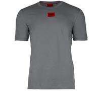 HUGO Herren T-Shirt - Diragolino212 Rundhals, Logo,1/2-Arm, Baumwolle Grau (Open Grey 086) M