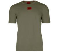 HUGO Herren T-Shirt - Diragolino212 Rundhals, Logo,1/2-Arm, Baumwolle Grün (Open Green 389) S