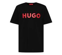 HUGO Regular-Fit T-Shirt aus Baumwoll-Jersey mit Kontrast-Logo - Style Dulivio, 50467556 Schwarz XS