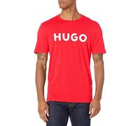 HUGO Herren-T-Shirt, kurzärmelig, Leuchtend Rot, Klein
