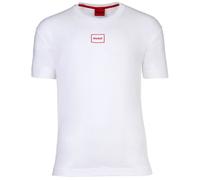 HUGO Herren T-Shirt - Laze, Rundhals, Kurzarm, Logo, Baumwollmischung Weiß S