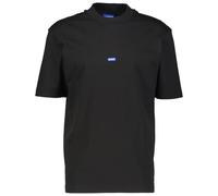 T-Shirt HUGO BLUE "Nieros", Herren, Gr. M, schwarz (schwarz001), Single Jersey, Obermaterial: 100% Baumwolle, unifarben, regular fit hüftlang, Rundhals, eingesetzt normaler Saum, Shirts, mit Logo-Patc
