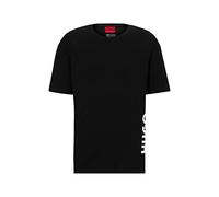 HUGO T-Shirt CLASSIFICATION 10250129 Relaxed Fit mit Label-Print Schwarz Größe L