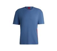 HUGO Herren T-Shirt RN Relaxed T-Shirt aus Baumwoll-Jersey mit UV-Schutz von LSF 50+ Blau M