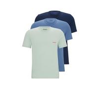 HUGO Herren T-Shirt RN Triplet P Dreier-Pack T-Shirts aus Baumwolle mit Logo-Print Gemustert983 XS