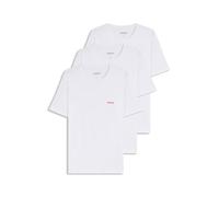 HUGO Herren T-Shirt RN Triplet P Dreierpack – Baumwolle Weiß Größe S