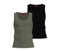 HUGO Herren Tank TOP Twin Pack Zweierpack Unterhemden aus Gerippter Stretch-Baumwolle