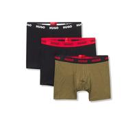 HUGO Herren Three Pack Jersey Cotton Boxer Briefs Retroshorts, Schwarzer Pfeffer/Wald/Schwarzer Pfeffer, Large