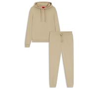 HUGO Herren Tracksuit DapoDayote Relaxed-Fit Hoodie aus Baumwolle mit Logo Beige M