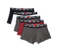 HUGO Herren Trunk Five Pack Fünfer-Pack eng anliegende Boxershorts aus Stretch-Baumwolle mit kurzem Bein und Logos am Bund