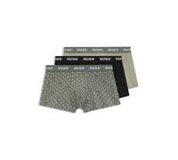 Trunk HUGO UNDERWEAR "TRUNK TRIPLET DESIGN", Herren, Gr. XXL (56), 3 Stk., open miscellaneous 971, Jersey, Obermaterial: 95% Baumwolle, 5% Elasthan, eng, Unterhosen, mit Logobund (14174057-XXL) open m