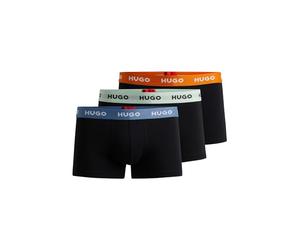 HUGO Herren Trunk Triplet Pack Dreier-Pack eng anliegende Boxershorts aus Stretch-Baumwolle mit kurzem Bein und Logos am Bund Gemustert961 XL