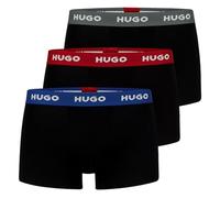 HUGO Herren Trunk Triplet Pack Dreierpack eng anliegende Boxershorts mit kurzem Bein und Jacquard-Logo am Bund