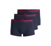 Trunk HUGO UNDERWEAR "TRIPLET", Herren, Gr. XL (54), 3 Stk., marine, Jersey, Obermaterial: 95% Baumwolle, 5% Elasthan, unifarben, eng, Unterhosen, mit Logoschriftzug (41637353-XL) marine