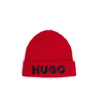 HUGO Herren Unisex-X565-7 Mütze aus Schurwolle mit Logo-Detail