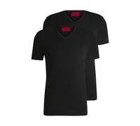HUGO Herren V T-Shirt, per Pack Schwarz (Black 001), Medium (Herstellergröße: M)