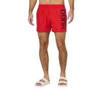 HUGO Herren Vertical Logo Swim Trunks Badehose, Offen pink/schwarz, L