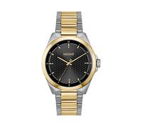 HUGO Seam zweifarbige Uhr mit schwarzem strukturiertem Zifferblatt - Style #SEAM, 58733314 Silberfarben ONESI