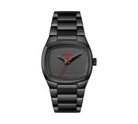 Quarzuhr HUGO "TELLY", schwarz, Armbanduhren, Herren, Quarzuhr, Armbanduhr, Herrenuhr, Edelstahlarmband, analog (23686536-0) schwarz