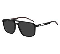 HUGO Sonnenbrille aus schwarzem Acetat mit Gummi-Logo - Style HG 1383/S80758IR, 58610186 Schwarz ONESI