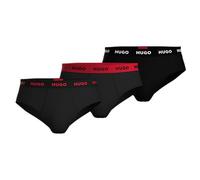 Hipster HUGO UNDERWEAR "HIPBRIEF TRIPL", Herren, Gr. XL (54), 3 Stk., schwarz 005, Jersey, Obermaterial: 95% Baumwolle, 5% Elasthan, körpernah, Unterhosen (97375631-XL) schwarz 005