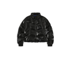 HUGO Hochglänzende Steppjacke mit Logo-Aufnäher aus Silikon - Style Fiorella-1_B, 50546368 Schwarz S