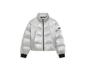 HUGO Hochglänzende Steppjacke mit Logo-Aufnäher aus Silikon - Style Fiorella-1_B, 50546368 Silber XS
