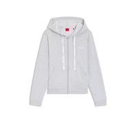 Sweatjacke HUGO UNDERWEAR, Damen, Gr. S, grau, Sweatware, Obermaterial: 66% Baumwolle, 30% Polyester, 4% Elasthan, unifarben, Basic, gerade normal, Rundhals, Bündchen, Sweatjacken Sweatjacke, Kapuze,