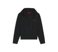 HUGO Hoodie aus Baumwoll-Mix mit Reißverschluss und Logo-Detail - Style HUGO ID_JACKET, 50556350 Schwarz XS