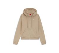 HUGO Hoodie aus Baumwoll-Terry mit Reißverschluss und Logo-Stickerei - Style Dalfine, 50535240 Beige XS