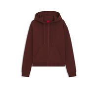HUGO Hoodie aus Baumwoll-Terry mit Reißverschluss und Logo-Stickerei - Style Dalfine, 50535240 Braun S