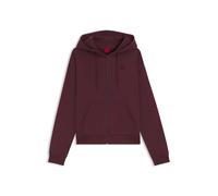 HUGO Hoodie aus Baumwoll-Terry mit Reißverschluss und Logo-Stickerei - Style Dalfine, 50535240 Dunkelrot XS