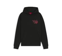 HUGO Hoodie aus Baumwoll-Terry mit Rosen-Artwork - Style Dagethood, 50556389 Schwarz XXL