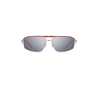HUGO HUGO Eyewear x VCARB Sonnenbrille im Wrap-Style in Weiß und Rot - Style HG 1368/SKWX60T4, 58610095 Weiß ONESI